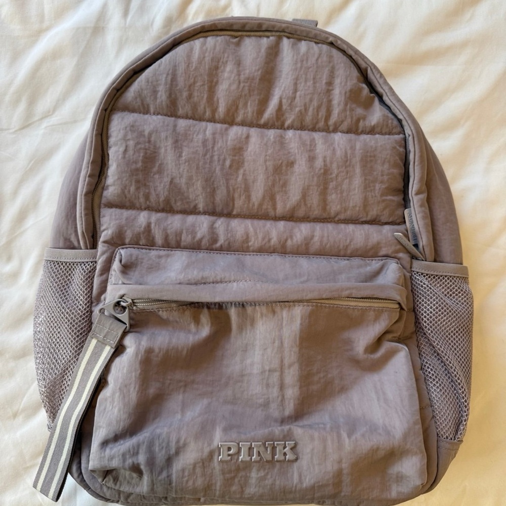 Victoria Secret PINK Quilted Puffer Backpack in Spring Violet